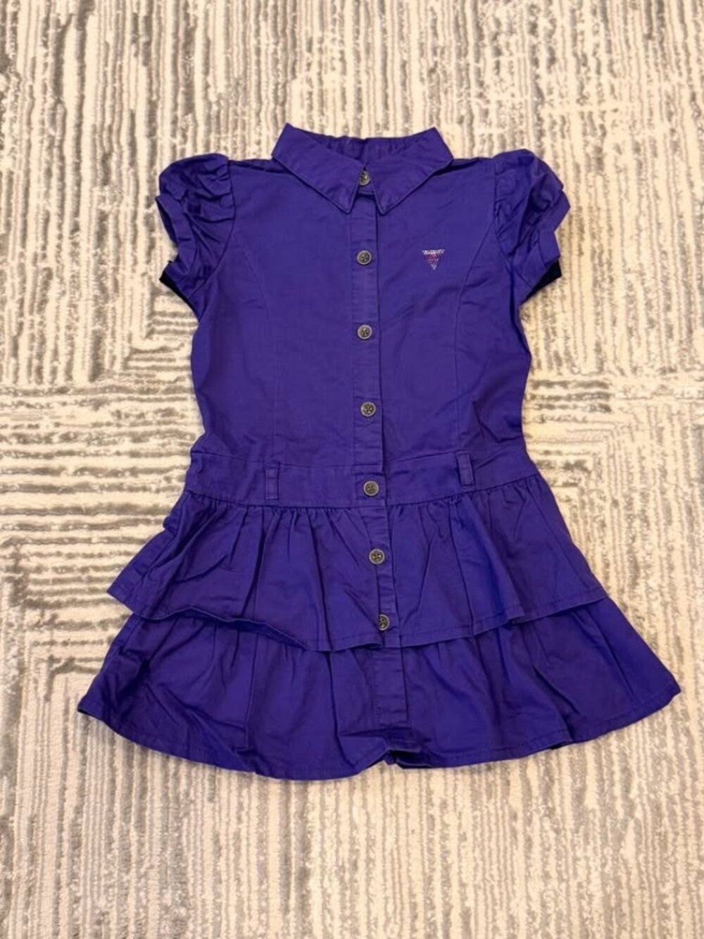 Guess girl's youth size 6X purple tiered dress MSRP $49.50